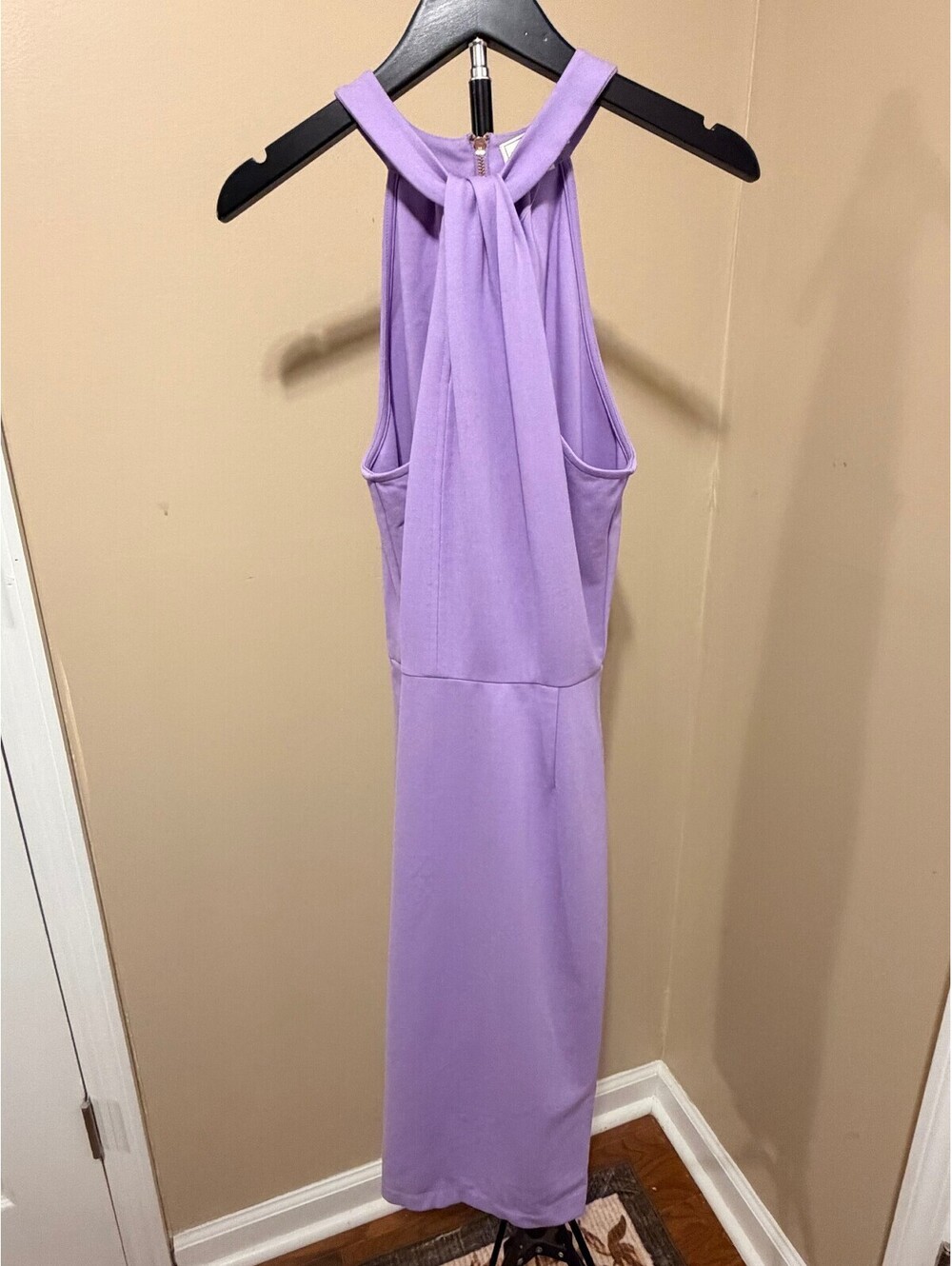 Katherine Kelly Lavender Twist Halter Dress Size S